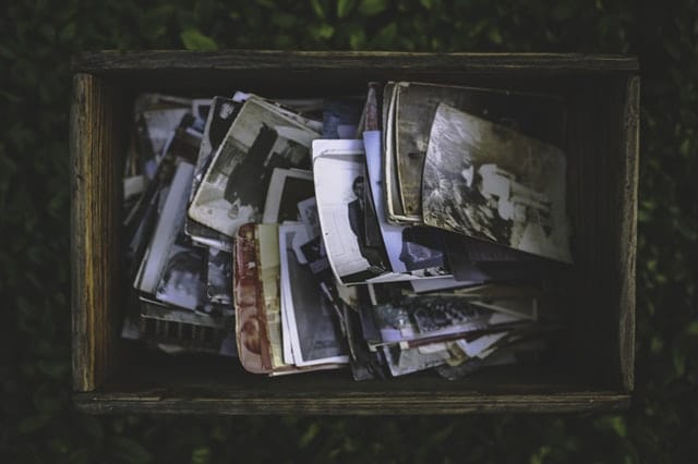Box of old photographs